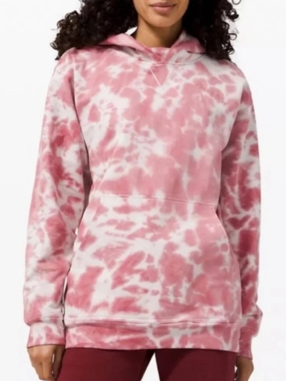 Lululemon All Yours Hoodie Pink Briar Rose Tie Dye Sz 4